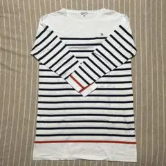 Arnold Palmer長袖ロングTシャツ ホワイト/ネイビー Mサイズ