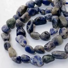 bk453/SALE！天然石◇ブルードッツジャスパー　タンブル　1連