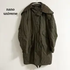 nano universe 中綿モッズコート　フード取り外し　カーキ　メンズM