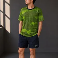 美品 Reebok リーボック ランニングTシャツ M 総柄 DRYのサムネイル