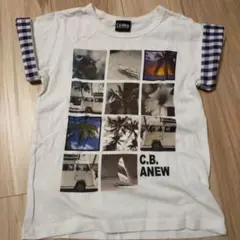 C.B. ANEW フォトプリント Tシャツ ホワイト
