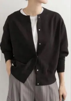 【未使用タグ付き】裏起毛スウェットカーディガン DOORS　BLACK