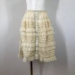 【バルコニーアンドベッド】スカート　ベージュ　美品　ミニ 日本製 Y2K