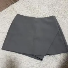 zara アシンメトリースコート　グレー