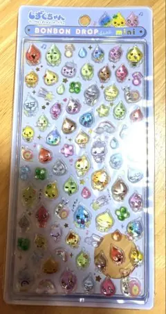 ボンボンドロップシールmini しずくちゃん　虹色