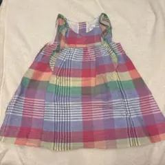 baby GAP チェック柄 フリルワンピース 18-24ヶ月