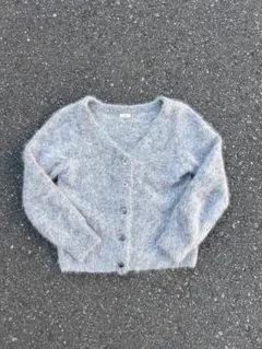 IENA イエナ　アンゴラ混ふわふわカーディガン　グレー　フリーサイズ