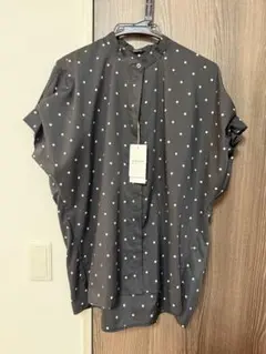 【新品未使用:JS LESAGE】ムジタックスリーブシャツ/ブラック/F