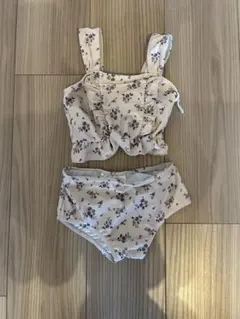 テータテートtete a tete 花柄 セパレート水着 95 ベージュ