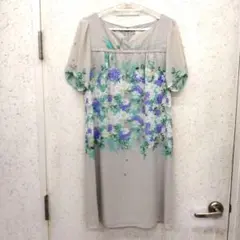 sunauna 花柄半袖ワンピース 38