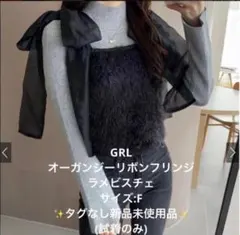 GRL オーガンジーリボンフリンジラメビスチェ fo2071のサムネイル
