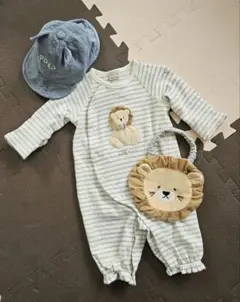 プティマイン　ライオン2WAYオール　ロンパースセット　Polo帽子のおまけ