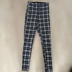 ZARA チェック柄 スキニーパンツ Mサイズ