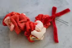 ま様専用 25.135 ヘッドドレス　ヘッドリボン　髪飾り　着物　七五三　赤