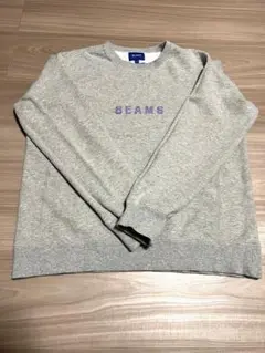 BEAMS ロゴ スウェット グレー