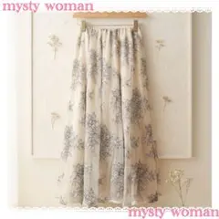 mysty woman レース ロングスカート フレア