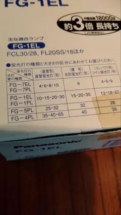 Panasonic FG-1EL 点灯管 8個 新品未使用