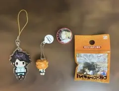 ハイキュー　グッズセット（アクリルストラップ、缶バッジ、フィギュアストラップ）