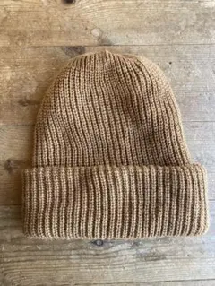 ROTOTO リブ編み ブラウン ビーニー