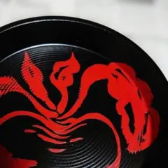 伝統工芸 かぶら盆 総本家ぬし勘製 漆器 菓子器 黒漆 朱漆