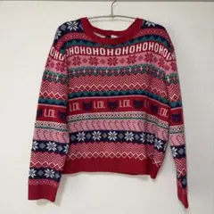 H&M 長袖ニット セーター クリスマス柄 M
