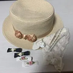 【美品】しまむら×青木美沙子さんm☆petit 帽子&ヘッドドレス&ヘアクリップのサムネイル