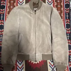 90s schott suede leather ma-1 jacket 38 - メルカリ