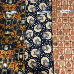 ハロウィン　ハギレ　３枚まとめ売り