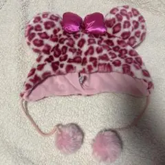 週末値引　東京ディズニーリゾート　ミニー　ファンキャップ　ピンク　豹柄