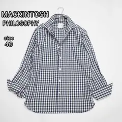 極美品 MACKINTOSH PHILOSOPHY ギンガムチェック 長袖シャツ
