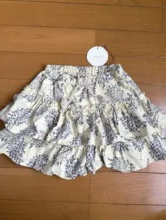 テータテート　綿100% 花柄フリルキュロットスカート 95サイズ　新品