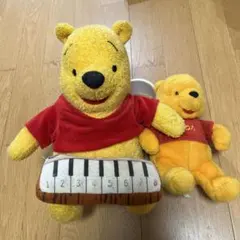 くまのプーさん　ぬいぐるみ　ピアノつき