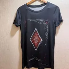 ダイヤモンド模様 半袖シャツ 黒