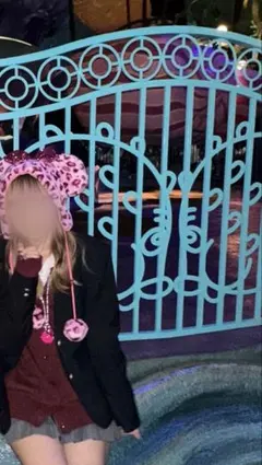 ミニーマウスレオパード柄ファンキャップ