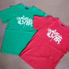クイックシルバー Quiksilver Tシャツ 2枚セット 赤＆緑