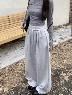 ユニクロスエットワイドパンツ