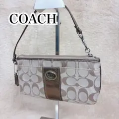 COACH コーチ シグネチャー アクセサリーポーチ リストレット ミニバッグ