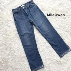 Mila Owen ストレートデニム カットオフ 裾段差デニム