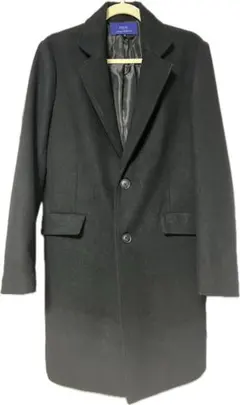 【38】ITEMS URBAN RESEARCH ブラックウールロングコート