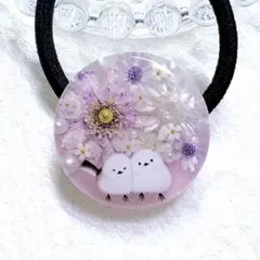 ②-⑬レジンヘアゴム。シマエナガ。ワスレナグサ。かすみ草。スター