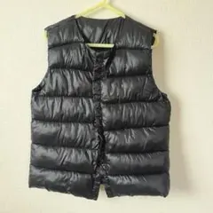 ダウンベスト　90 黒　ダウン　新品　無地