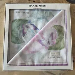 長期保存 HANAE MORI ハンカチ 蝶柄 新品