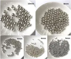 カラーパールビーズ　シルバー　約900個　ハンドメイド素材
