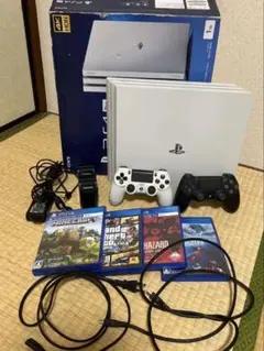 PS4 Pro 1TB ホワイト 本体 + コントローラー2台