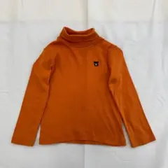 ​【人気ブランド】ミキハウス ダブルB タートルネック 110 オレンジ