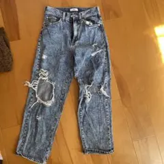 WEGO ケミカルウォッシュ ダメージデニム Sサイズ