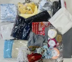 和風生地セット 花柄 波模様