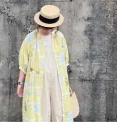 fabric okinawa ロングワンピース　新品　インド綿　ヴェリテクール fabric okinawa ロングワンピース 新品 インド綿 ヴェリテクール
