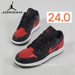 【新品24cm】NIKE｜エアジョーダン１GS｜ブラック/ホワイト/レッド