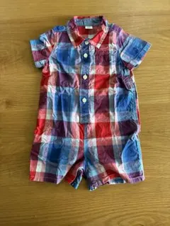 baby GAP チェック柄ロンパース 80cm キッズ